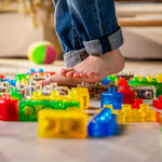 Jelly Blox Stash 'N Stack 2-in-1 Storage Case with 30 Blocks for Toddler Sensory Play Toy Ages 2+