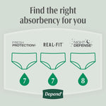 Depend Fresh Protection Adult Diapers for Men, S/M, 32 Count