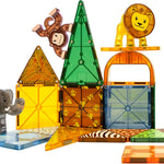 MAGNA-TILES Safari Animals 25-Piece Magnetic Construction Set, The ORIGINAL Magnetic Building Brand