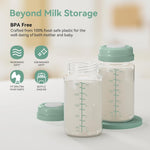 10oz Breastmilk Storage Bottle, Compatible with Momcozy Milk Cooler 22oz & Spectra Pumps, BPA-Free Wide-Neck Collection Bottles for Pumping & Fridge, Breastfeeding Essentials, 4PCS