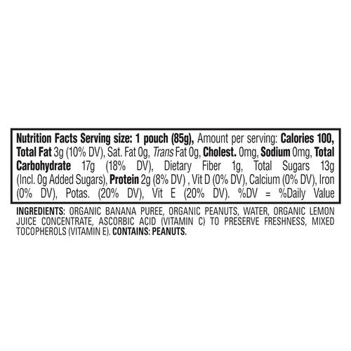 Happy Baby Organics Nutty Blends Stage 2, Bananas & Peanut Butter Organic Baby Food, Pack of 12 (3 oz each)