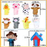 RIY 10-Piece Old Macdonald Had A Farm Finger Puppets Set for Story Time, Educational Play, and Imaginative Learning, crafted from Soft Velvet Cloth