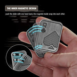 Fidget Toys Adults, EDC Metal Fidget Slider for Teens, Magnetic Poker Push Card, Adult Fidget Toy for Anxiety ADHD, Cool Office Gadgets for Men Dad, Stress Relief Clicker Gifts for Adults & Teen Boys