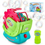 Bubble Machine for Toddlers, Kids & Pets with 8oz Safe Solution, Extra Large & Magical Bubble-in-Bubble Effects