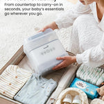 Grownsy Space Saving Baby Bottle Sterilizer and Dryer with Travel Set | Holds 6 to 8 Bottles & Pump Parts, Nesting Design, Fast Sanitization & Drying, Auto Sterile Storage for All Feed Stages