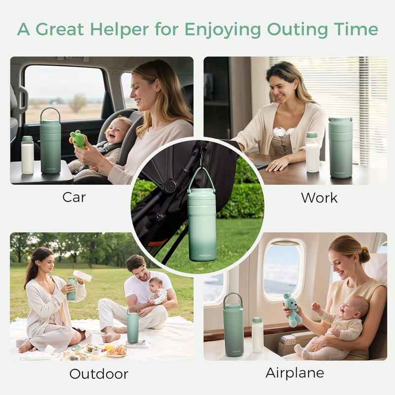 Momcozy Portable Breast Milk Cooler for Travel, 24H Ice-Free Cooling | 360° Surrounded Cooling Breastmilk Storage with 12oz Bottle, Leak Proof, Hassle-Free, Baby Breastfeeding Essentials for Mom