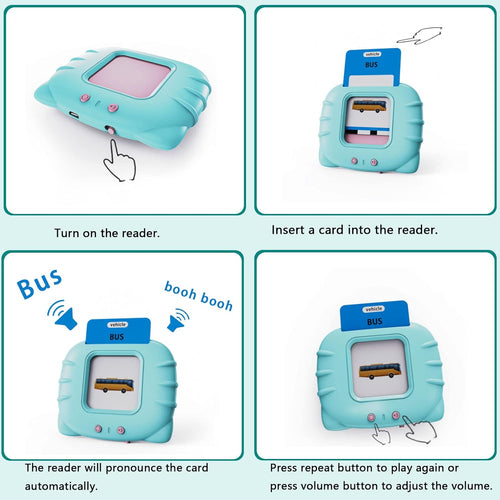 Lapare Audible Learning Toy for Toddlers with 520 Sight Words Flash Cards and Music