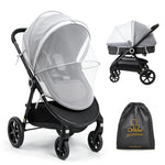 Orzbow Baby Mosquito Net for Stroller, Universal Fit, Breathable, Black | Tear-Resistant Mesh, Insect Barrier w/Travel Bag for Stroller, Car Seat, Bassinet, Cradle, Mini Cribs, Baby Summer Essential