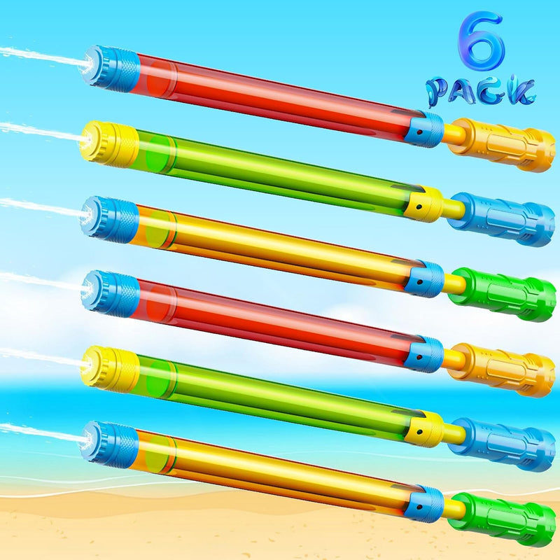 LQYoyz 6 Pack 16.5'' Water Gun, Squirt Gun for Kids & Adults | Bulk Blaster Water Guns, Water Toys for Swimming Pool, Backyard & Beach, Water Fighting Pool Toys