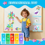 Mini Magnetic Tiles Travel Set with Case 30pcs, Mini Travel Magnet Tiles, Portable Travel Size Magnetic Tiles for Kids Ages 3-5 4-8 Boys Girls, STEM Magnet Toys for Outdoor, Kids Gift