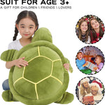 Dalmao 28 Inch Big Sea Turtle Stuffed Animals, Cute Giant Large Jumbo Soft Plush Toys, Ocean Green Turtle Plushie Body Pillow, Gifts for Kid Boys, Girls, Girlfriend, Birthday