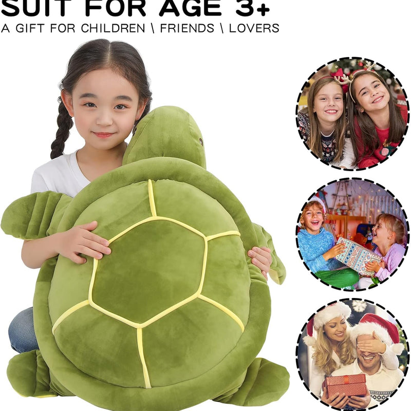 Dalmao 28 Inch Big Sea Turtle Stuffed Animals, Cute Giant Large Jumbo Soft Plush Toys, Ocean Green Turtle Plushie Body Pillow, Gifts for Kid Boys, Girls, Girlfriend, Birthday