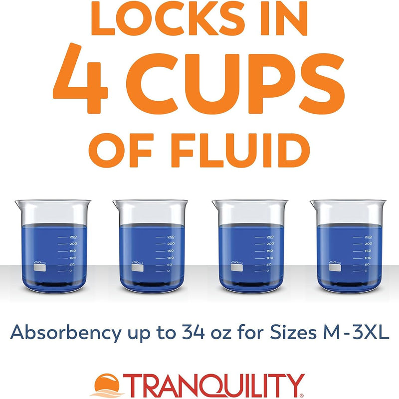Tranquility Overnight Absorbent Underwear, XL, Maximum, 66 in, 14 ct | All-Night Sleep, Breathable Comfort, Adult Diapers