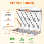 Lifewit 10-Hooks Baby Bottle Drying Rack for Countertop, BPA Free | Vertical Bottle Storage Organizer, Stand-Up Dryer Holder for Pacifiers, Pump Parts, Baby Stuff, Newborn Essentials Must Haves