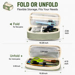 PUPTILY Pencil Case, Large Capacity Aesthetic Pencil Cases with Durable Zipper, Big Stationery Pencil Pouch for Women & Men, Adults Portable Storage Organizer Bag for College, Office, Travel (Green)