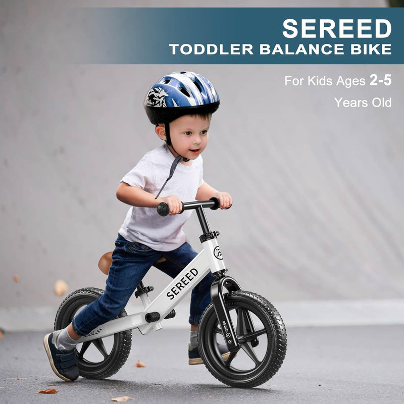 SEREED Toddler Balance Bike, 2-5 Years Old, No Pedal Kids Toy Bike with Tool-Free Adjustment, Gift for 2-3 Boys Girls