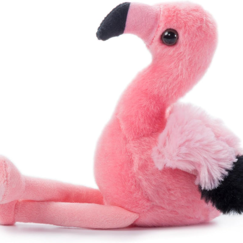 The Petting Zoo Flamingo Stuffed Animal Plushie, Gifts for Kids, Wild Onez Babiez Zoo Animals, Flamingo Plush Toy 6 inches