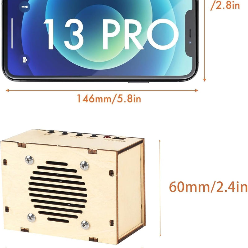 Build Your Own FM Radio Kit for Kids Age 8-12 STEM Toys with Classic Wood Design