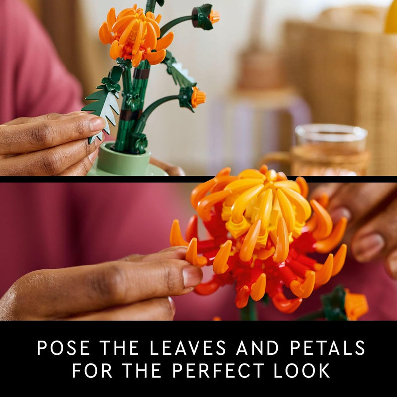 LEGOTM Botanicals Chrysanthemum Building Set for Adults - Artificial Flower - Dinner Table Centerpiece & Decoration Gift