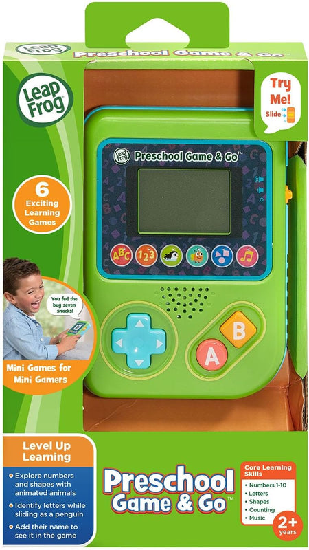LeapFrog Preschool Game and Go Handheld Video Game Toy for Kids aged 2+ with Green Design