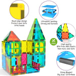 Jasonwell Magnetic Tiles Kids Magnetic Blocks 60PCS Building Sets 3D Magnet Toys Preschool Educational Construction STEM Toy Christmas Birthday Gifts for Toddlers Boys Girls 3 4 5 6 7 8 9 + Year Old