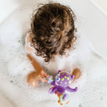 Nuby Floating Octopus with 3 Hoopla Rings - Mold-Free Baby & Toddler Bath Toy