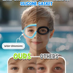 Swim Goggles 2 Pack, Wide View Anti Fog&UV Swimming Goggles for Audlt, No Leak Pool Beach Essentials for Men Women