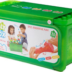Jelly Blox Stash 'N Stack 2-in-1 Storage Case with 30 Blocks for Toddler Sensory Play Toy Ages 2+