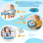 Toddler Girl Toys - Kikidex Magnetic Drawing Board, 1-2 Year Old, Light Blue, Doodle Board Pad Learning and Educational Toys