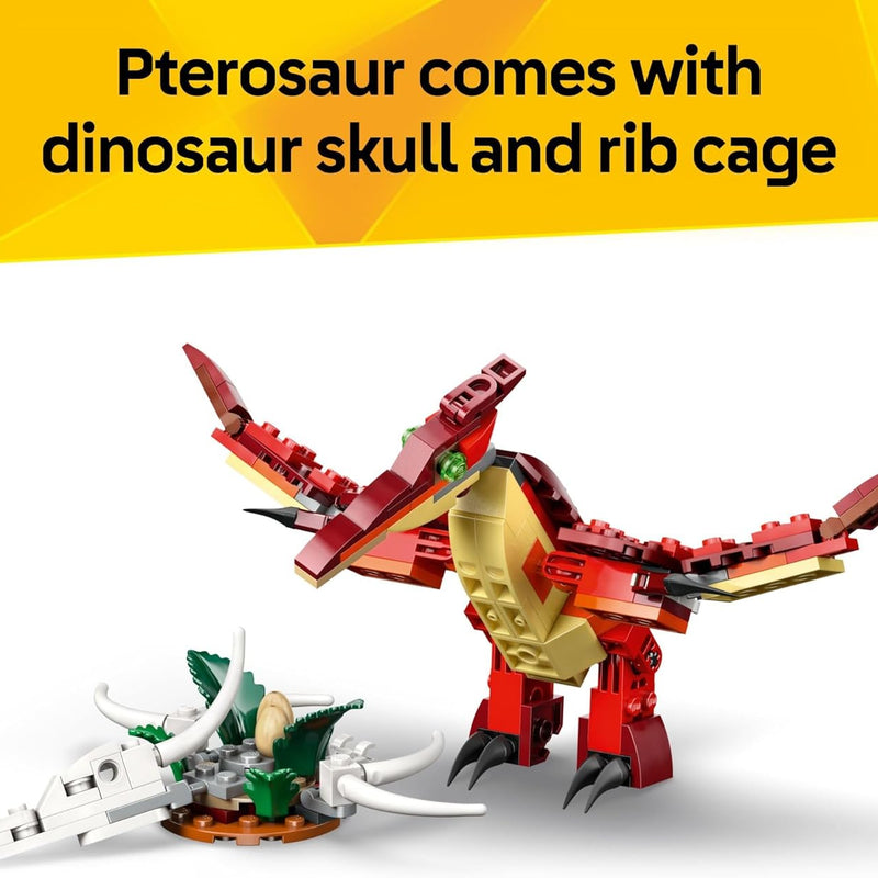 lego creator 3 in 1 fierce dinosaur building toy for kids ages 8 and up
