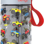 Bentgo Kids Water Bottle 2-Pack, Leak-Proof, 15 oz, Bite & Sip Spout | Durable Tritan, BPA-Free, Shatter-Resistant, Carry Handle, Top-Rack Dishwasher Safe (Dinosaur/Dino Fossils)
