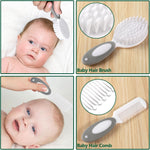 Baby Healthcare and Grooming Kit for Newborn Kids, 24PCS Upgraded Safety Baby Care Kit, Newborn Nursery Health Care Set, Baby Care Product (Grey White)