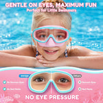 Seago Kids Swim Goggles 2 Pack for 3-12, Anti-Fog Clear View,Toddler Goggles with Nose Cover Swimming Goggles