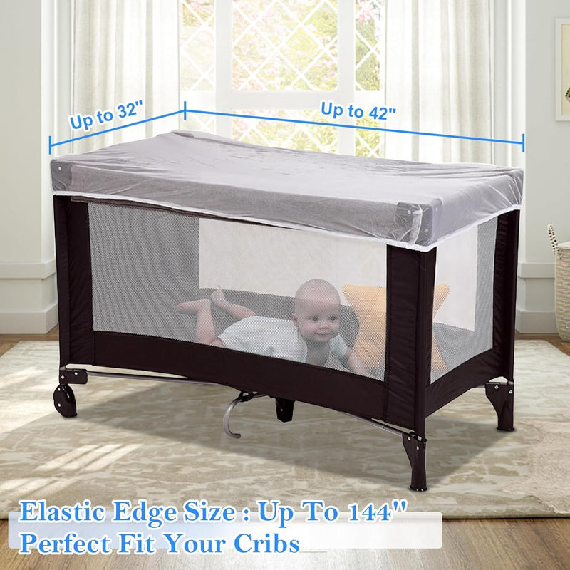 South to East Breathable Mosquito Net for Stroller with Drawstring, White | Baby Bug Netting with Storage Bag, Portable Stroller Mosquito Nets for Car Seat, Bassinet, Cradle, Travel & Camping Crib