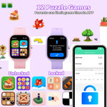Smart Watch for Kids - No App/Phone Needed, 1.8" IP68 Waterproof, Pedometer, Heart Rate, Sleep Monitor, 12 Puzzle Games
