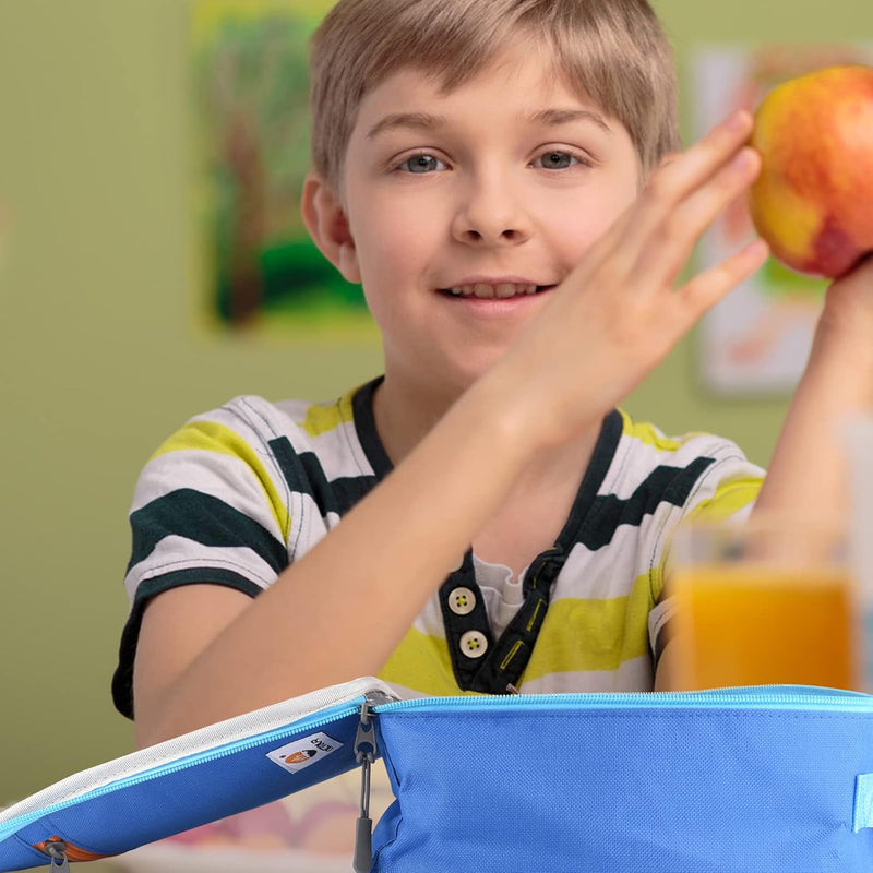 CaCTOUR Lunch Box Kids,Premium Insulated Lunchbox for Girls Boys,Soft Mini Cooler Bag Back to School Thermal Reusable Lunch Bag for Work School Picnic (Blue)