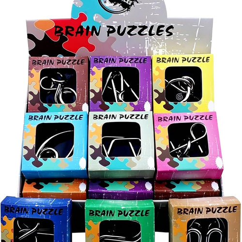 AHYUAN 24 Pack Metal Puzzles Brain Teaser IQ Wire Metal Puzzles for Adults Kids Teenagers Gifts Fidget Toys Educational Puzzle Games Toys Magic Trick Toy Party Favors for Kids Adults Challenge