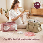 Momcozy 73PC Breastfeeding Essentials Kit,New Moms Postpartum Essentials | Hospital Bag Must-Haves, with Nursing Pads, Hot & Cold Breast Pads, Nipple Cream, Colostrum Collectors, Milk Storage Bags