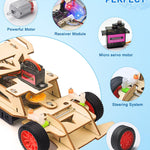 Poraxy STEM Kit for Kids, Remote Control Car with 160ft Range and Auto-Centering Steering