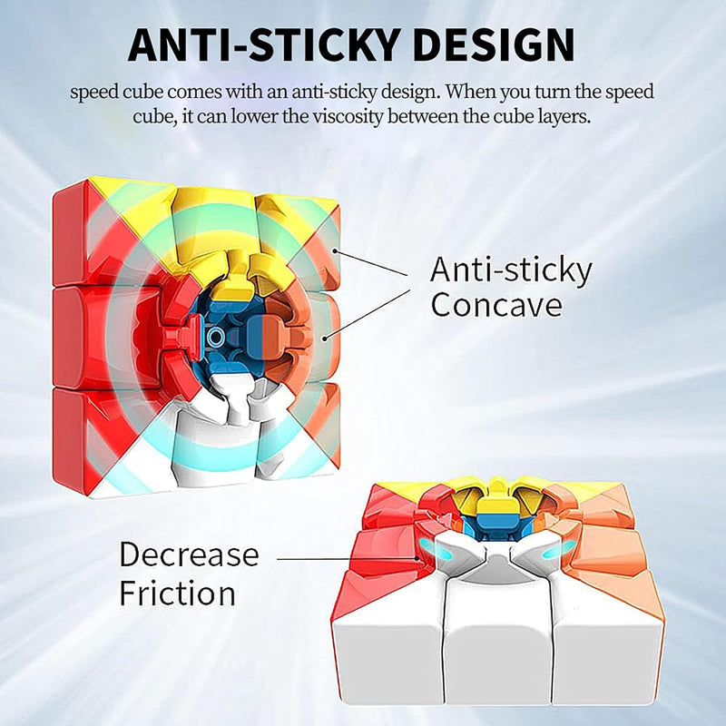 CFMOUR Speed Cube 3x3x3 - Moyu Meilong 3C, Smooth Turning Stickerless Magic Cube Puzzle Brain Toy