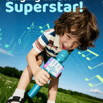 Amazmic Kids Karaoke Microphone Machine with LED Light, Bluetooth, for Girls and Boys Age 3-12