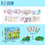 INSOON 30 Packs Animal Party Favors for Kids, 810 PCS Mini Animal Building Block Toy Set for Goodie Bag Fillers Classroom Prizes Easter Birthday Children's Day for Boys Girls Student Ages 6+