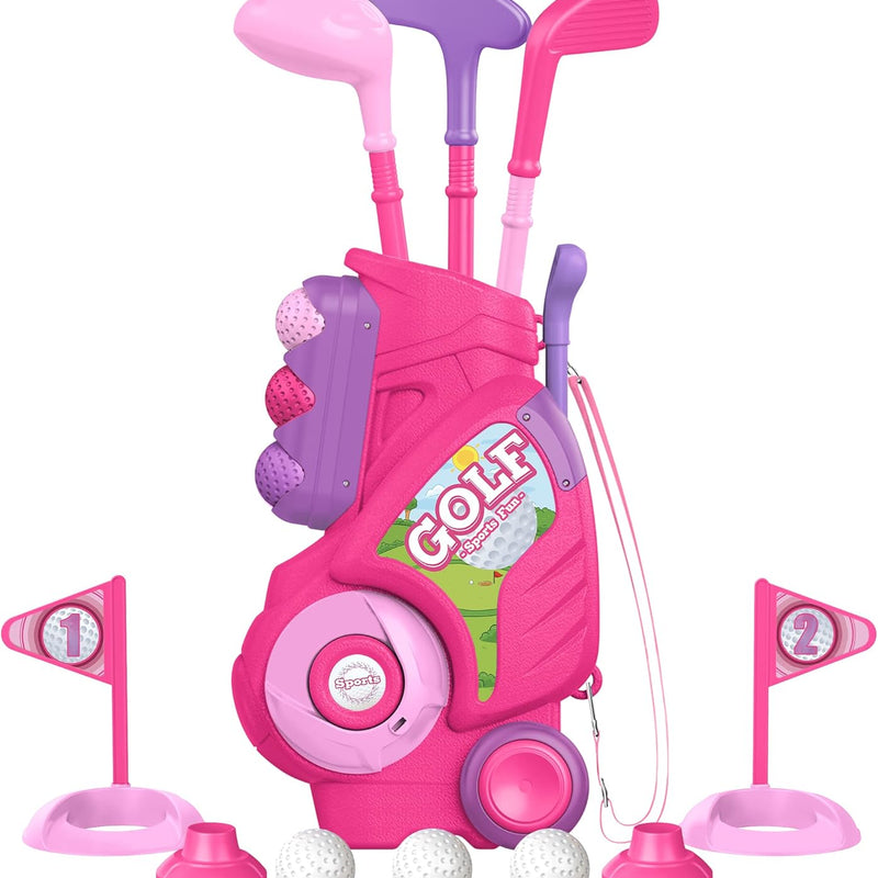 Liberry Toddler Golf Set with Unique Shoulder Strap, Indoor Outdoor Sports Toys for Boys Girls 1-4 Years