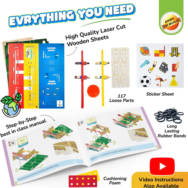 Smartivity Foosball Table for Kids Age 6-14 Years | STEM Educational Science Toy | DIY Indoor Games