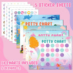 Potty Training Chart for Toddler 5 Fun Styles 17 PCS Potty Chart for Girls with 315 Stickers for Kids Potty Training Reward