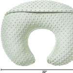 Nursing Pillow and Body Positioner with Premium Slipcover | for Breastfeeding for Baby Boys and Girls, Feeding Pillow with Breathable Comfortable Pillowcase (Green)