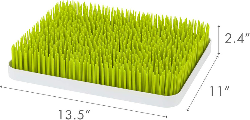 Boon Lawn Countertop Baby Bottle Drying Rack with Antimicrobial Tray - Spring Green - Bottle Rack and Organizer - Baby Feeding Essentials - 13.5 x 11 x 2.5 - 1 Count