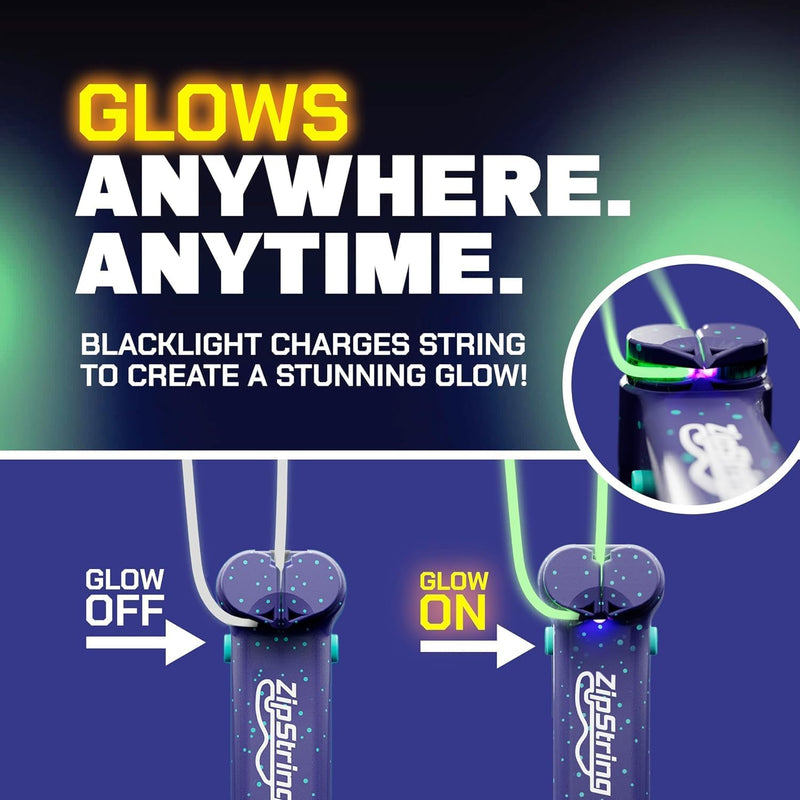 ZipString Luma: Patented Glow-in-the-Dark Toy with Built-in LED for Endless Shapes, Tricks, and STEM Fun