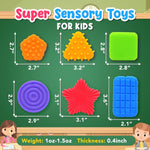 Squishy Sensory Toys for Kids Toddlers: Super Soft & Textured Sensory Fidget Toy for Autistic Children Special Needs | Stress Calming Toys for Kids | Baby Stocking Stuffers Fidget Toy for Autism, ADHD