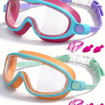 Kids Swimming Goggles 2 Pack, Anti Fog&UV Swim Goggles for Boys Girls, No Leak Pool Beach Essentials for kid 3-14